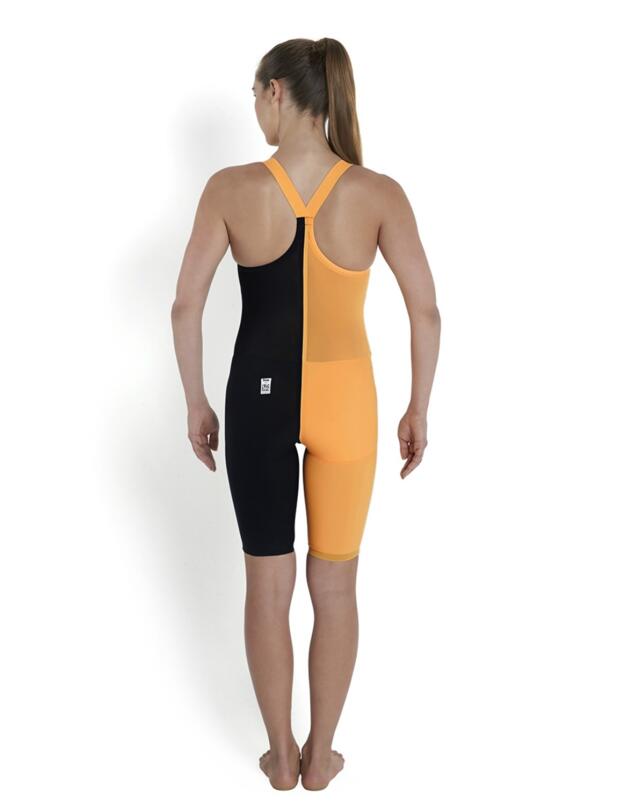 809171A223 Speedo Fastskin Lazer Elite V2 Closed Back Kneeskin - 809171A223 Navy/Orange