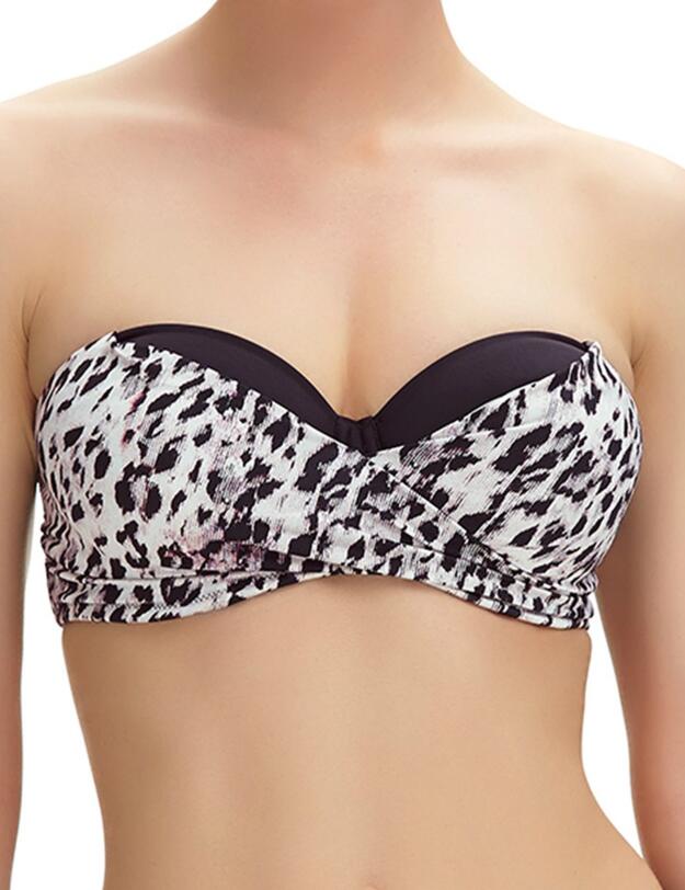 6303 Fantasie Masai Mara Underwired Wrap Bandeau Bikini Top - 6303 Black