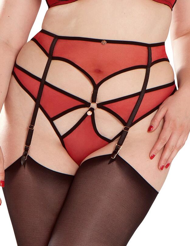 ST3304 Scantilly by Curvy Kate Knock Out Suspender - ST3304 Red