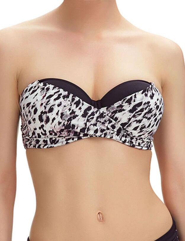 6303 Fantasie Masai Mara Underwired Wrap Bandeau Bikini Top - 6303 Black