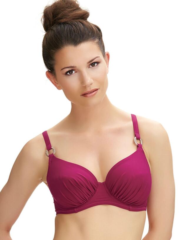 6273 Fantasie Viana Gathered Full Cup Bikini Top Berry - 6273 Full Cup Bikini Top