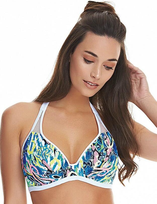4427 Freya Evolve Underwired Banded Plunging Halterneck Bikini Top - 4427 Multi
