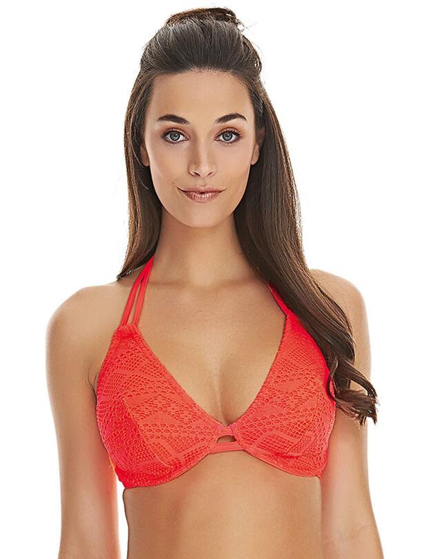 3971 Freya Sundance Halterneck Bikini Top - 3971 Orange Fizz