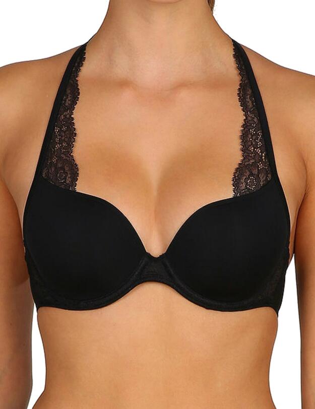 0102166 Marie Jo Precious Padded Plunge Half Cup Bra - 0102166 Black