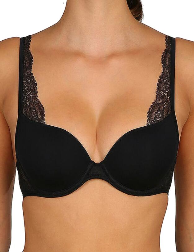 0102166 Marie Jo Precious Padded Plunge Half Cup Bra - 0102166 Black
