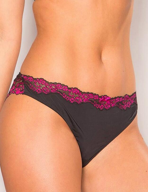 44012 Pour Moi? Fever Brazilian Brief - 44012 Black/Rose