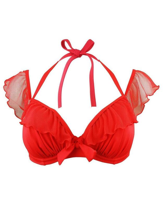88000 Pour Moi Mardi Gras Halterneck Bikini Top - 88000 Red