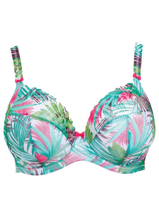 4330 Elomi Kelly Underwired Plunge Bra - 4330 Jungle Print
