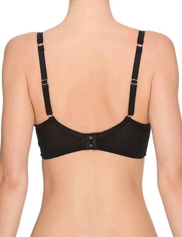 354101 Ultimo Delphinus Underwired Moulded Fuller Bust Plunge Bra - 354101 Black/Gold