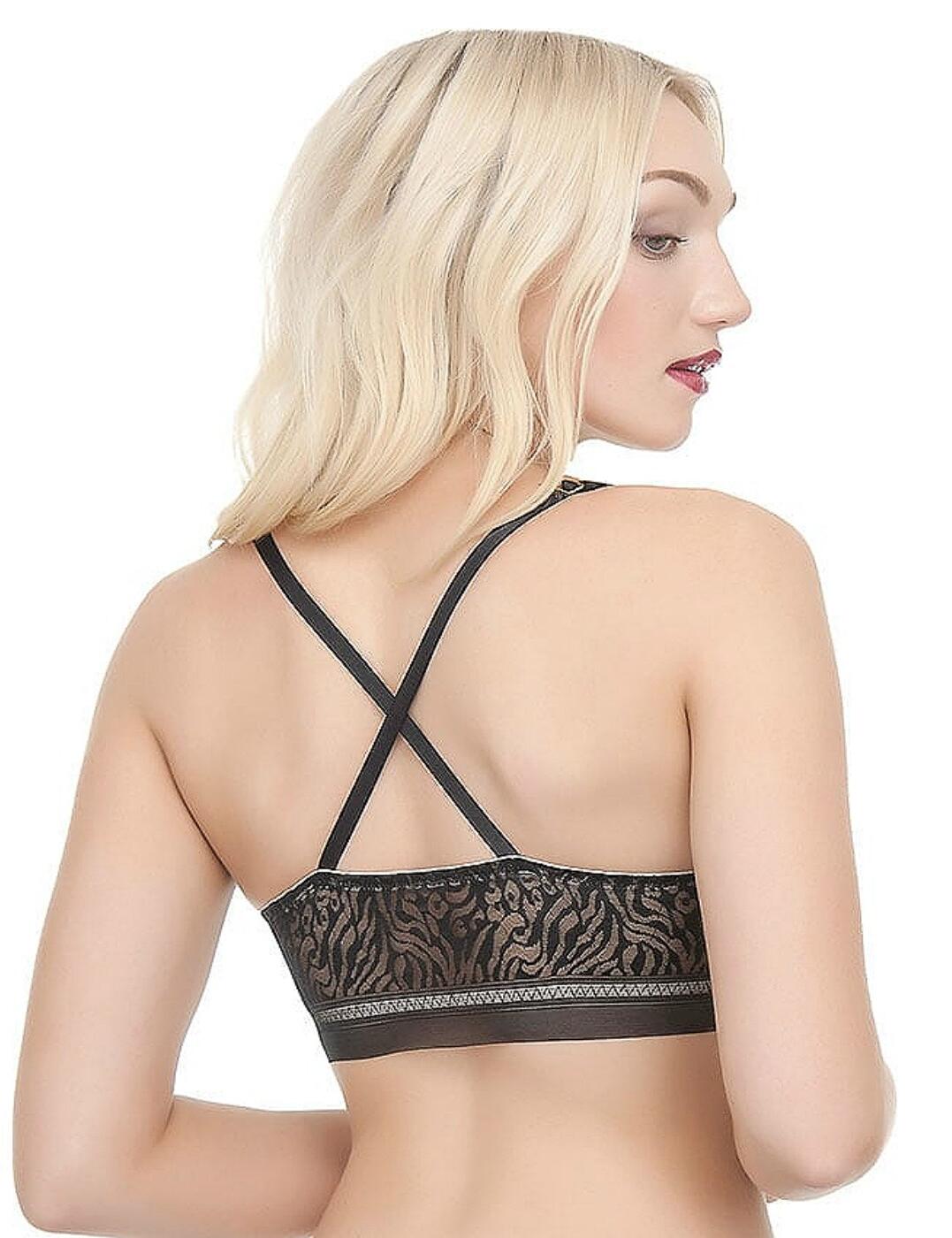 037901 Ultimo Briar Non-Wired Plunge Crop Top DD+ Cup - 037901 Licorice
