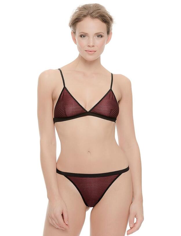 240404 Ultimo Ember Bralette And Thong Set - 240404 Red