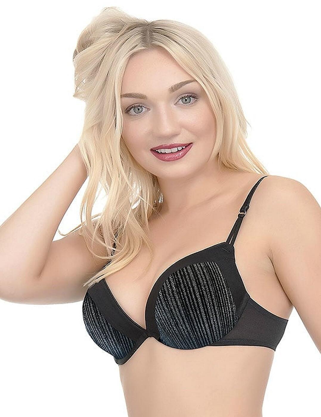 358101 Ultimo Cassia OMG Underwired Plunge Bra (A-D CUP) - 385101 Noir