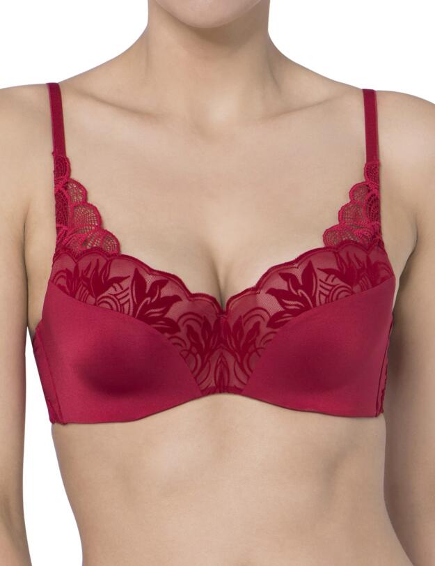 10180390 Triumph Magic Boost Velvet Push Up Bra - 10180390 Royal Red