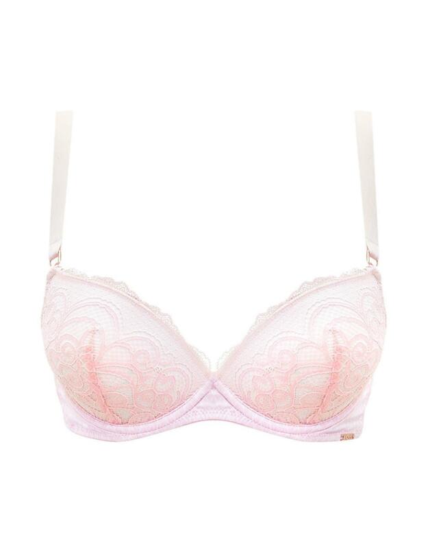 356605 Ultimo Paulina Underwired Moulded Padded OMG Plunge Bra - 356605 Pink Icing