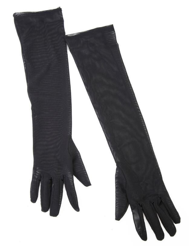 BP022 Playful Promises Bettie Page Mesh Gloves - BP022 Black