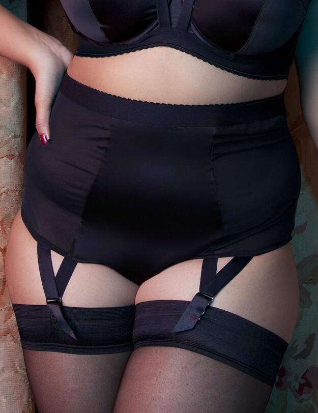 PPCCHW3038 Playful Promises Candace Girdle Curve Plus Size Panty - PPCCHW3038 Noir Black