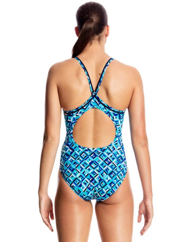 FS11L01617 Funkita Ladies Diamond Back One Piece Swimsuit - FS11L01617 Ice Core