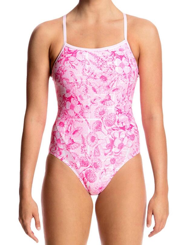 FS15L01611 Funkita Ladies Single Strap One Piece Swimsuit - FS15L01611 Novel Floral