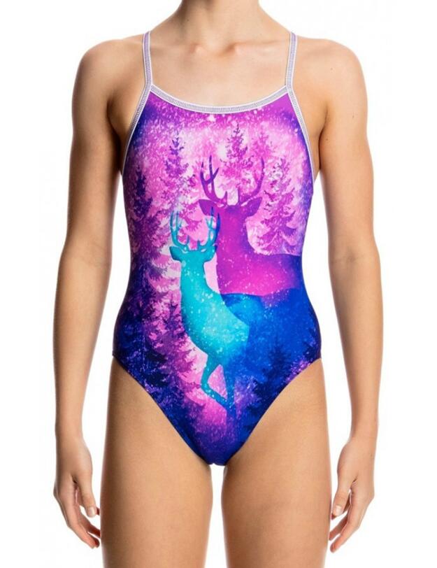 FS15L01744 Funkita Ladies Single Strap One Piece Swimsuit - FS15L01744 Forest Fawn