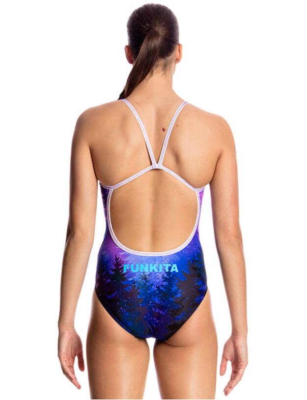 FS15L01744 Funkita Ladies Single Strap One Piece Swimsuit - FS15L01744 Forest Fawn