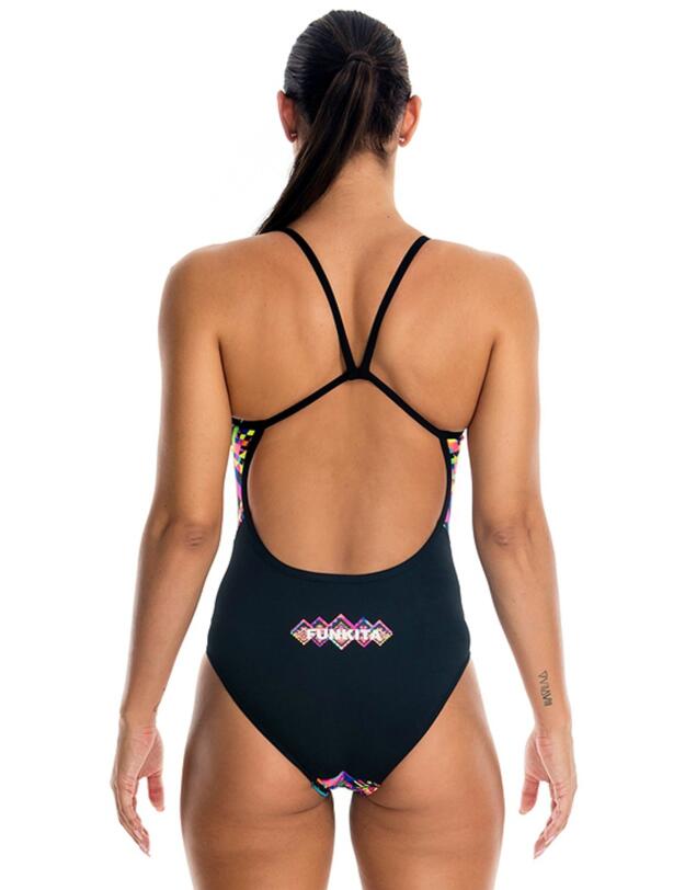 FS15L01517 Funkita Ladies Single Strap One Piece Swimsuit - FS15L01517 Diamond Devil