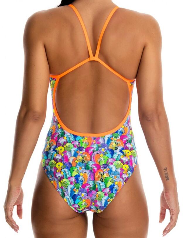 FS15L01509 Funkita Ladies Single Strap One Piece Swimsuit - FS15L01509 Bang Bang Budgie