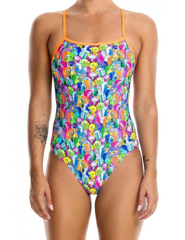 FS15L01509 Funkita Ladies Single Strap One Piece Swimsuit - FS15L01509 Bang Bang Budgie