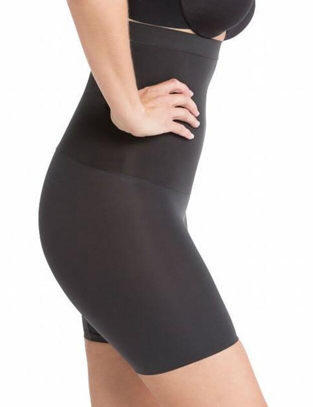 Spanx Shape My Day High-Waist Mid Thigh Shaping Brief Black