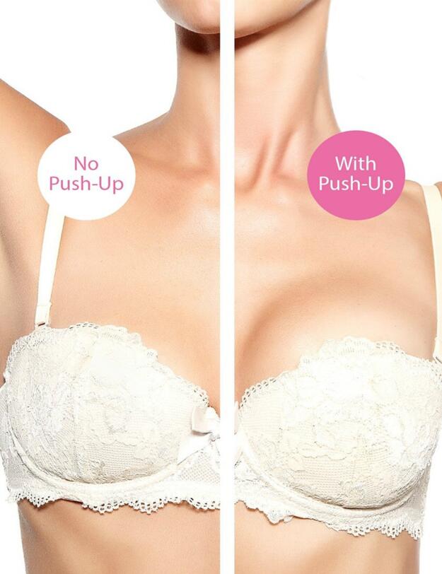 Freebra Push-Up Cleavage Boost Bra Pads Clear Transparent