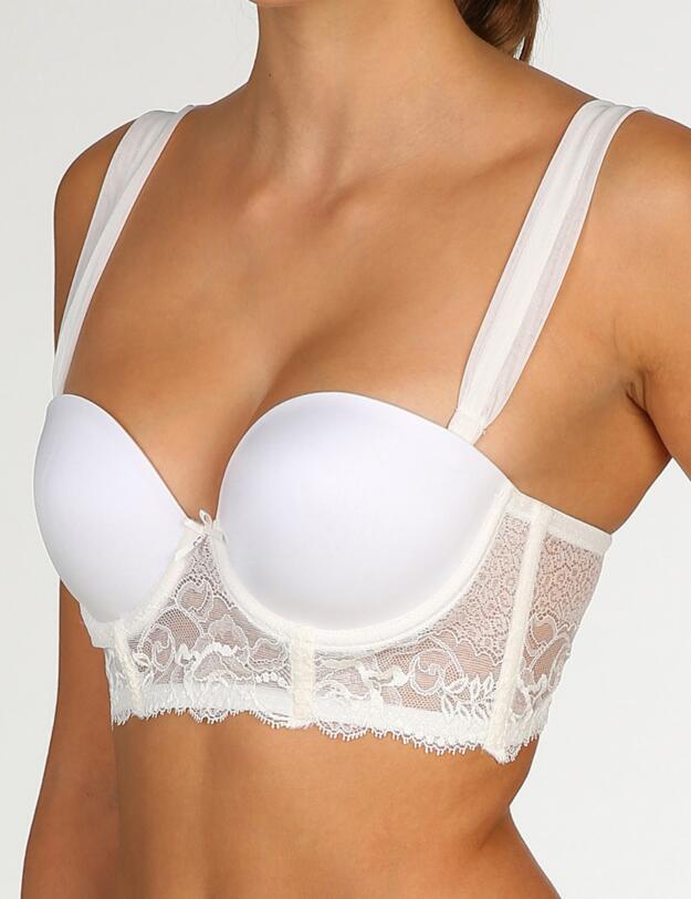 Marie Jo Mai Padded Strapless Longline Bra Natural