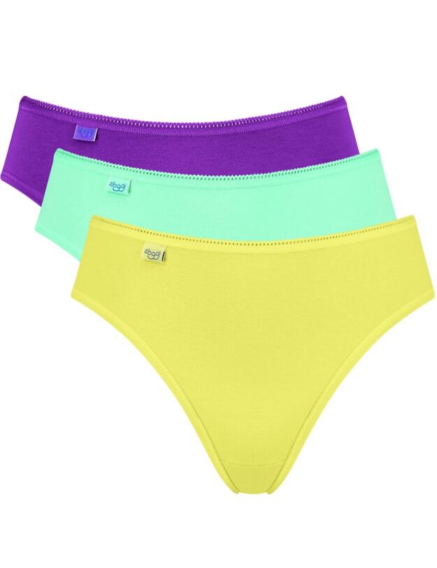 10167192 Sloggi 24/7 Cotton Tai Brief Knickers 3 Pack - 10167192 Yellow/Combination