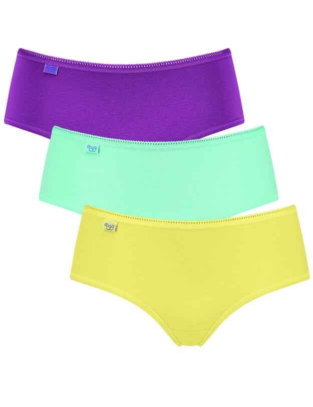 10167193 Sloggi 24/7 Cotton Hipster Briefs 3 Pack - 10167193 Yellow/Combination