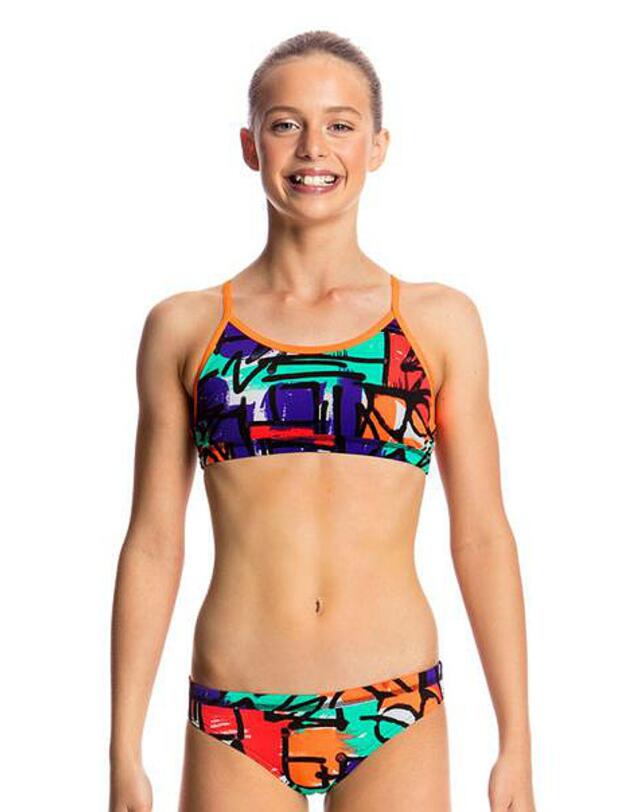 Funkita Girls Racerback Two Piece Bikini Set Street Beat