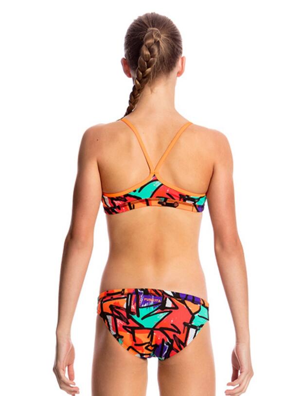 Funkita Girls Racerback Two Piece Bikini Set Street Beat