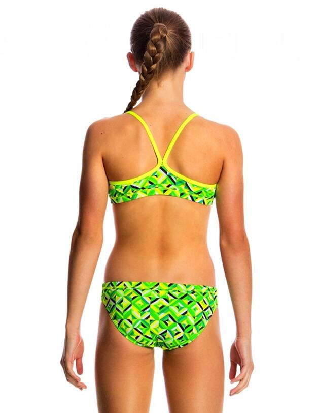 FS02G01627 Funkita Girls Racerback Two Piece Bikini Set - FS02G01627 Radioactive