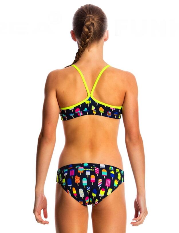 FS02G01725 Funkita Girls Racerback Two Piece Bikini Set - FS02G01725 Frosty Fruits