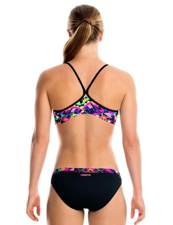 FS02G01517 Funkita Girls Racerback Two Piece Bikini Set - FS02G01517 Diamond Devil