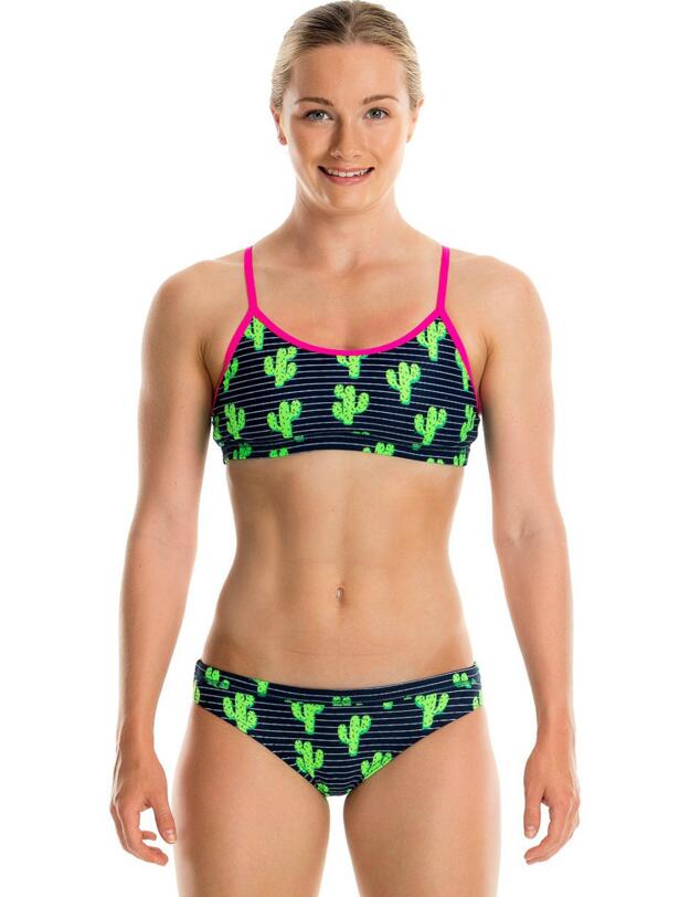 FS02G01526 Funkita Girls Racerback Two Piece Bikini Set - FS02G01526 Prickly Pete