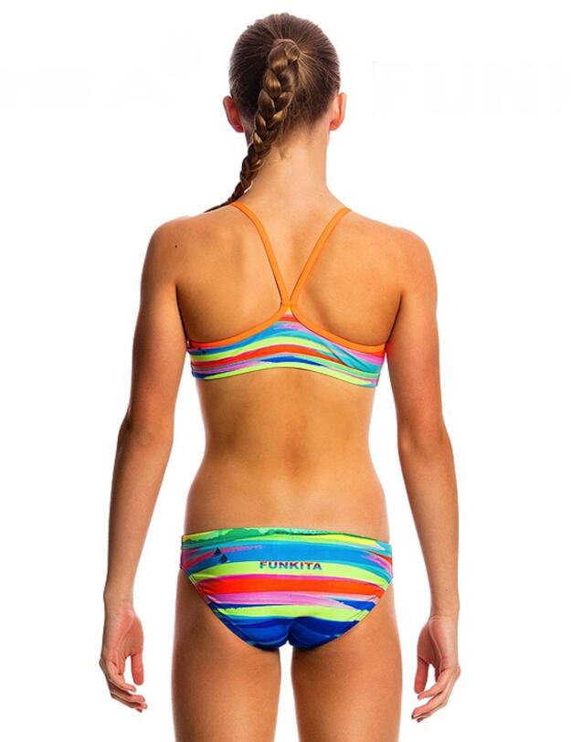 FS02G01796 Funkita Girls Racerback Two Piece Bikini Set - FS02G01796 Pina Colada