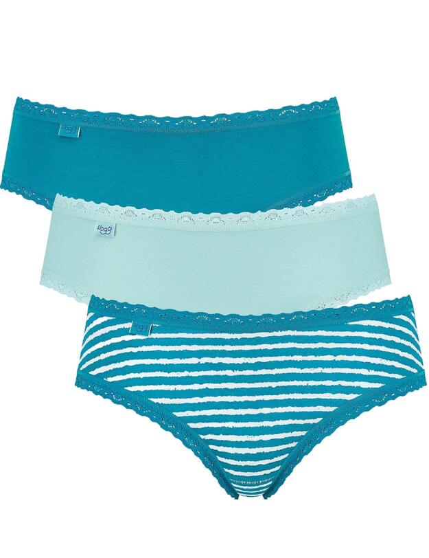 10181496 Sloggi Weekend Hipster Briefs (3 Pack) - 10181496 Blue/Light Combination
