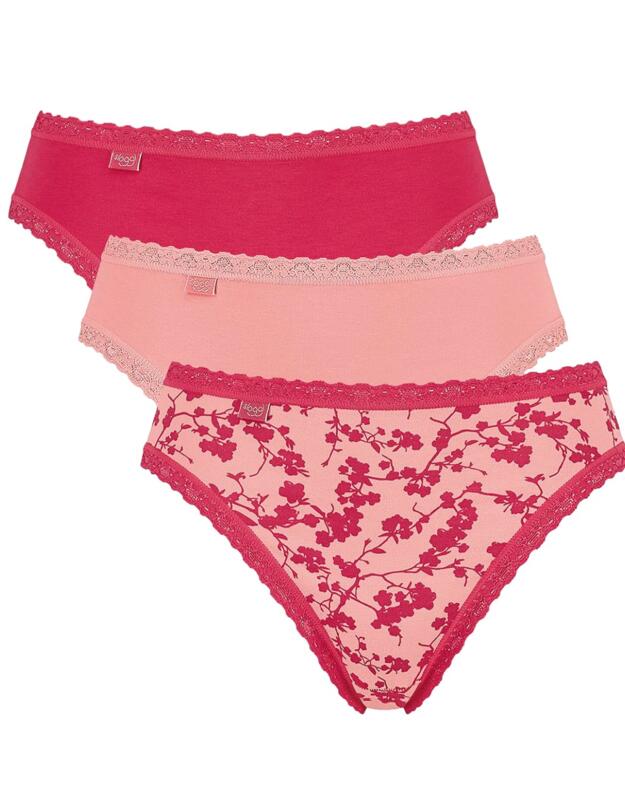 10181497 Sloggi Weekend Tai Brief 3 Pack CP3 E - 10181497 Red/Dark Combination