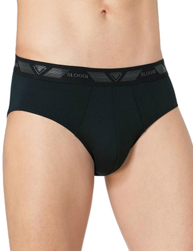 10184938 Sloggi Men Shirt Stop Midi Brief - 10184938 Black