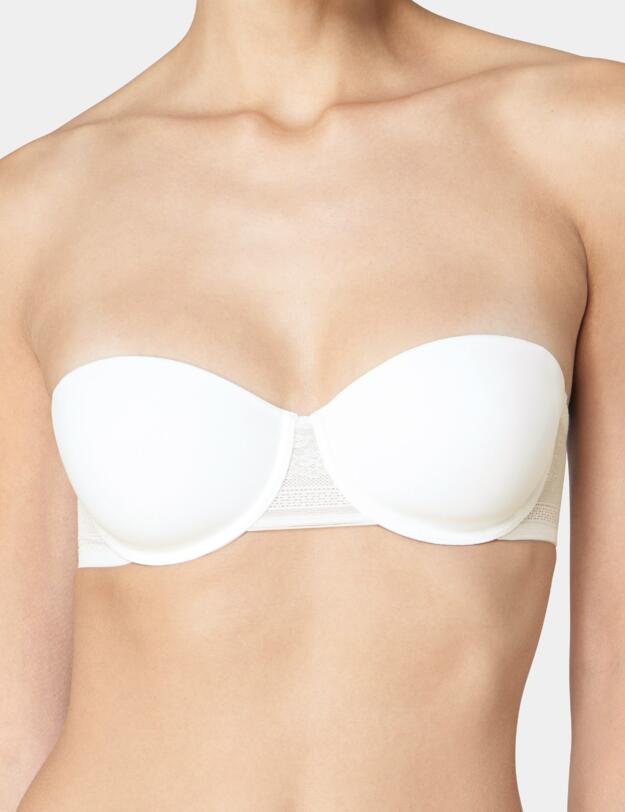 10186066 Sloggi Zero Lace Strapless Mulitway Bra - 10186066 Silk White
