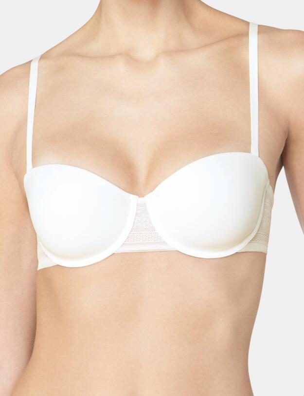 10186066 Sloggi Zero Lace Strapless Mulitway Bra - 10186066 Silk White