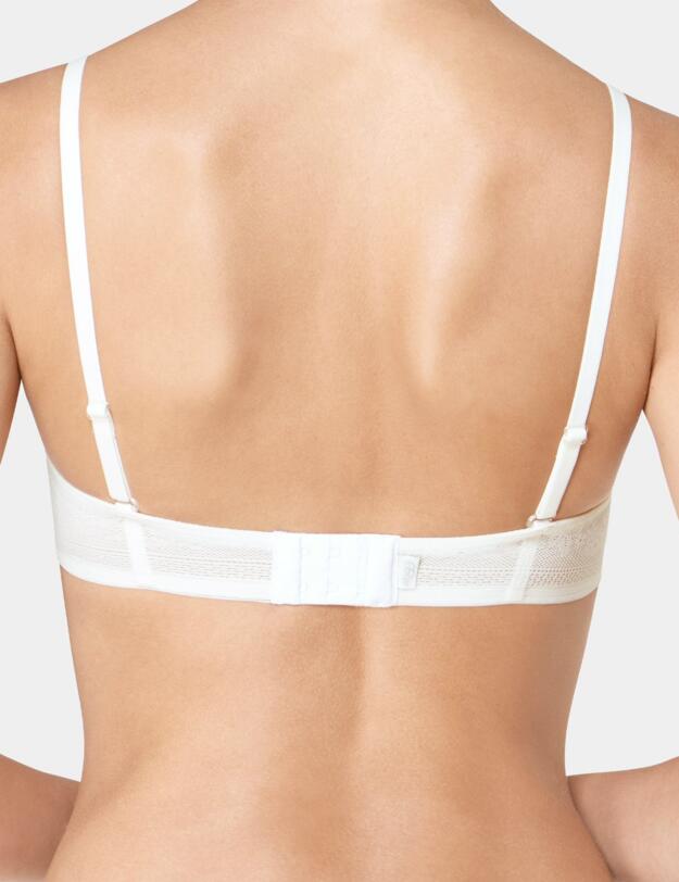 10186066 Sloggi Zero Lace Strapless Mulitway Bra - 10186066 Silk White