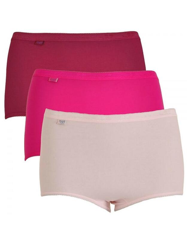 10146326 Sloggi Basic H Maxi 3 Pack - 10146326 Pink/Dark Combination