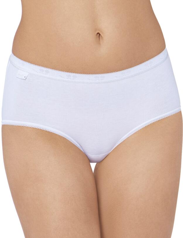 10181249 Sloggi Basic+ Diamond Midi Briefs 3 Pack - 10181249 White