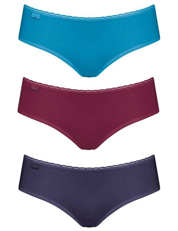 10158675 Sloggi Daily Cotton H Hipster Brief 3 Pack - 10158675 Blue Dark/Combination