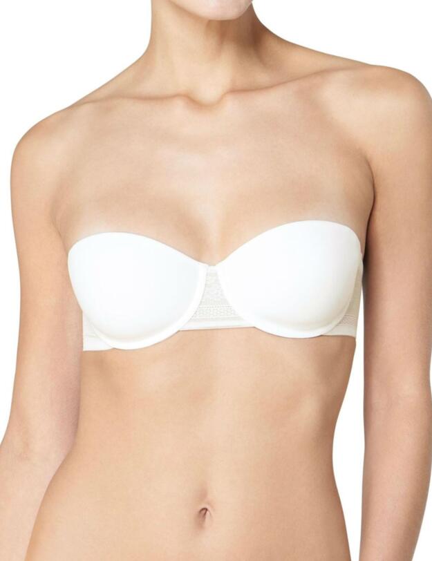 10186066 Sloggi Zero Lace Strapless Mulitway Bra - 10186066 Silk White