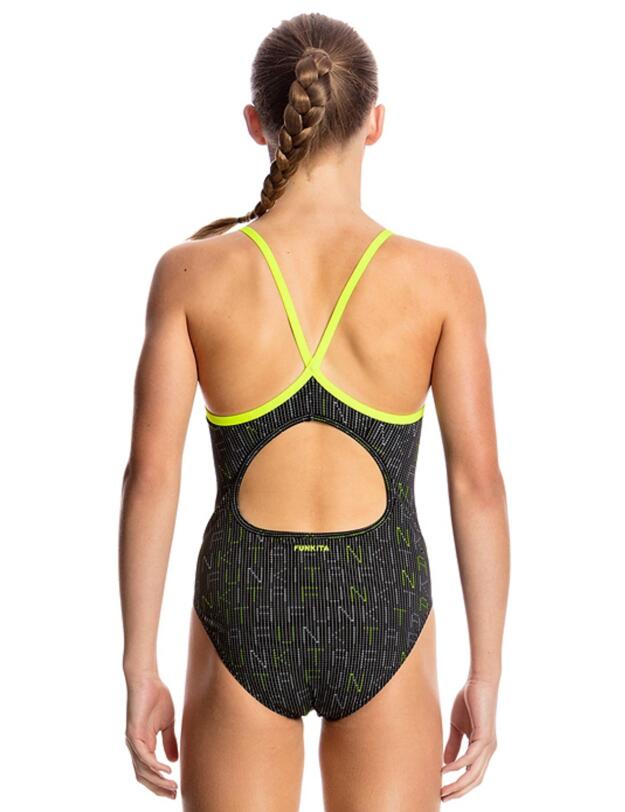 FS11G01642 Funkita Girls Diamond Back One Piece Swimsuit - FS11G01642 Binary Babe